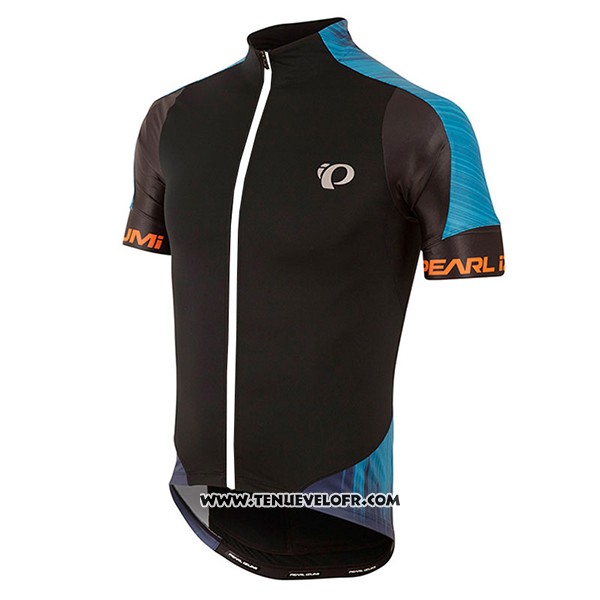 2017 Maillot Ciclismo Pearl Izumi Noir et Bleu Manches Courtes et Cuissard